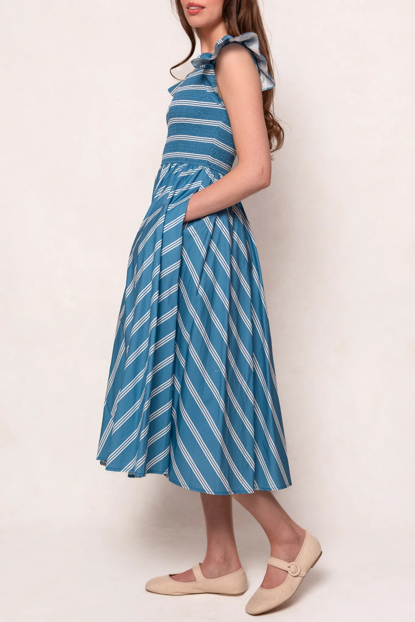 Adelaide Dress in Blue - Image 4