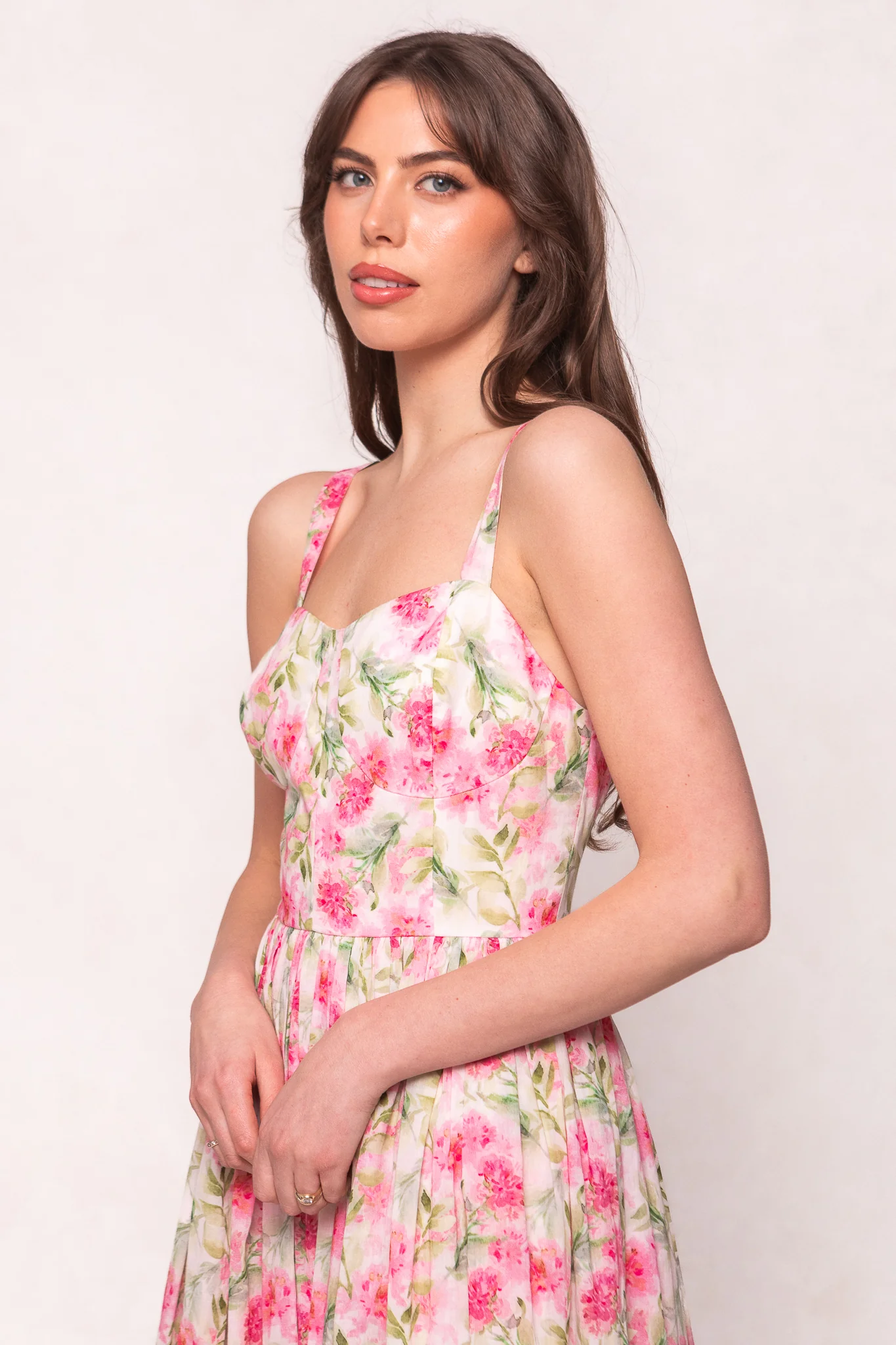 Ballerina Tank Dress in Pink Floral - Image 3