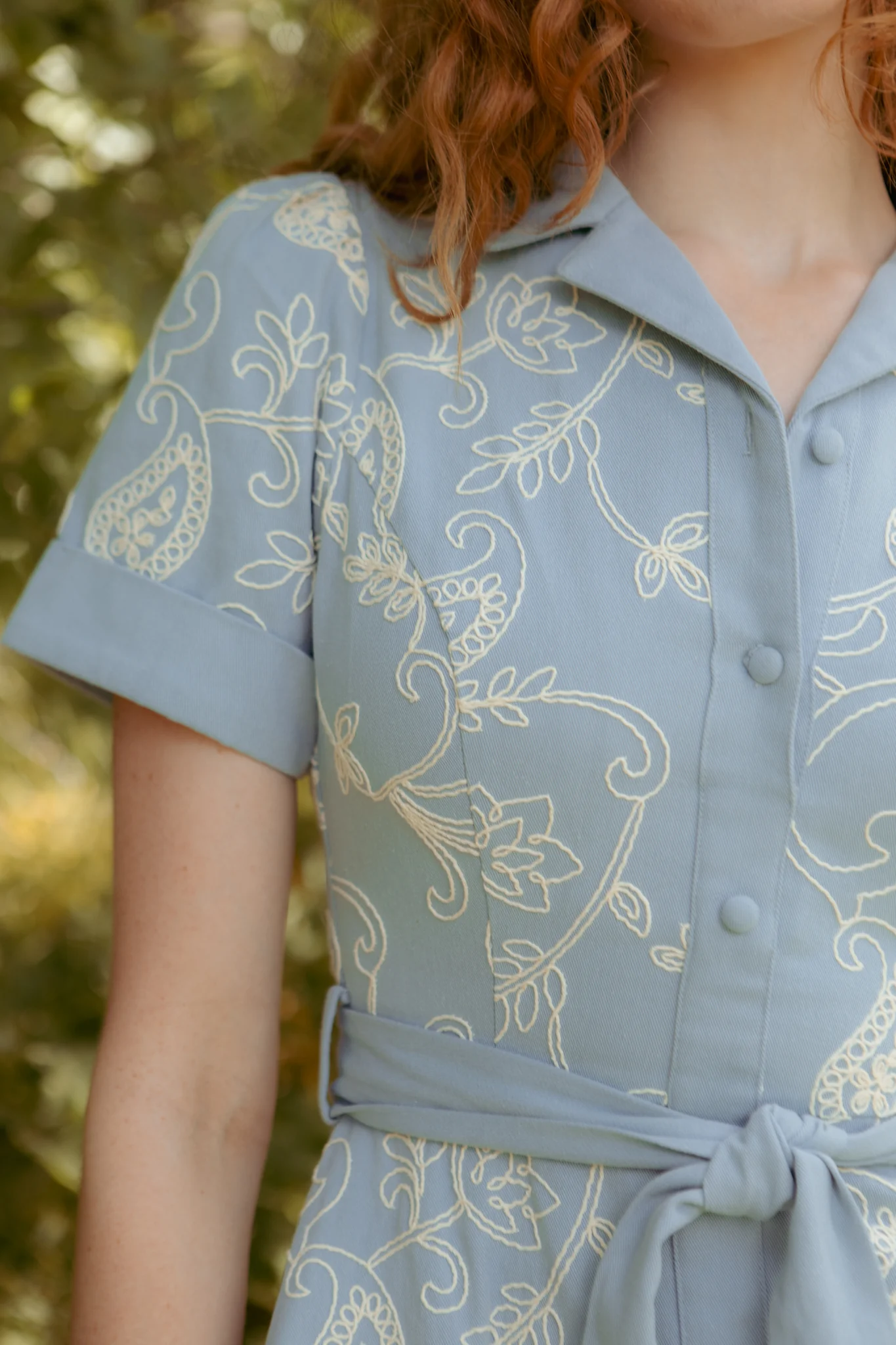 Bennett Dress in Cream Embroidery - Image 4