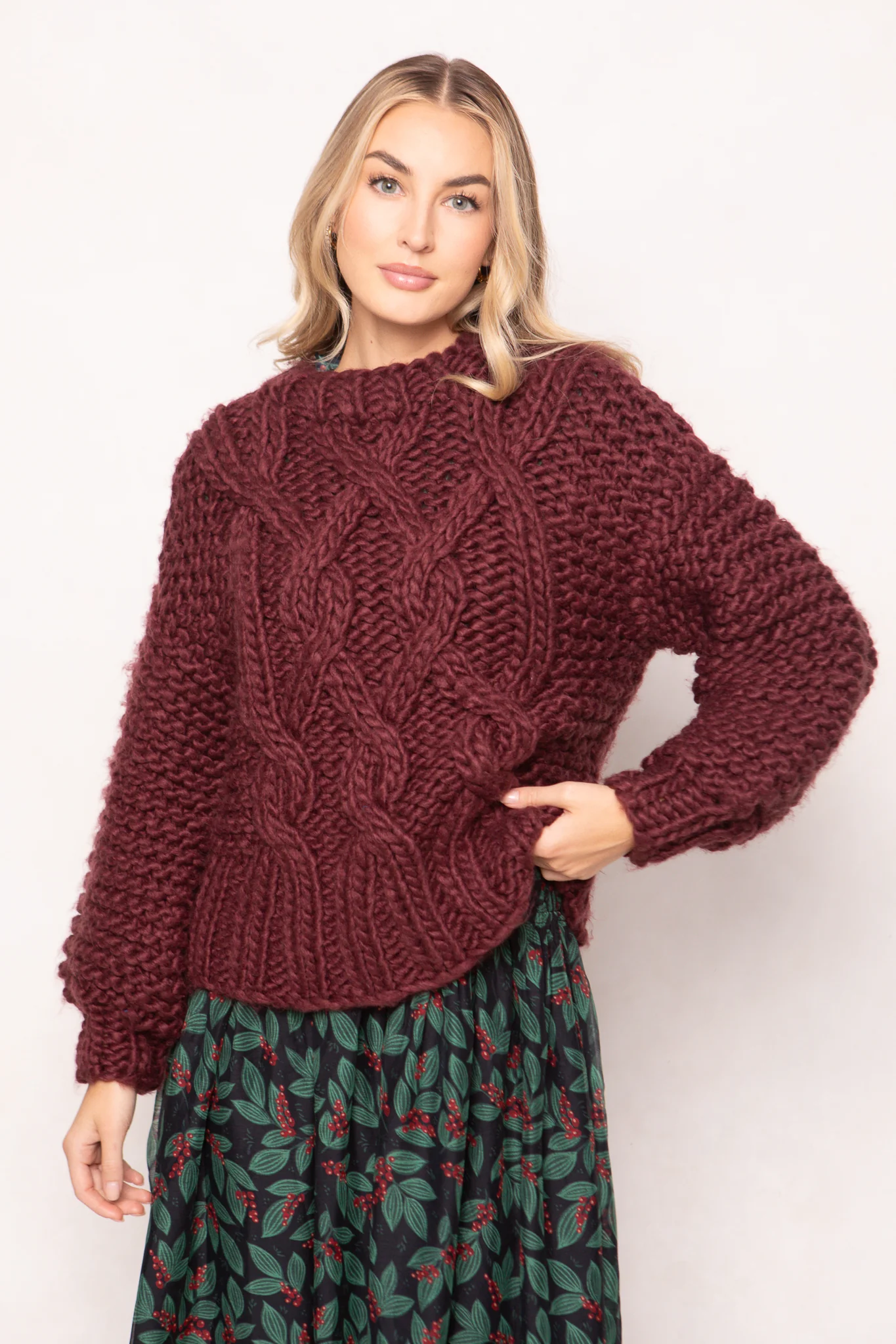 Erica Sweater in Raisin - Image 6