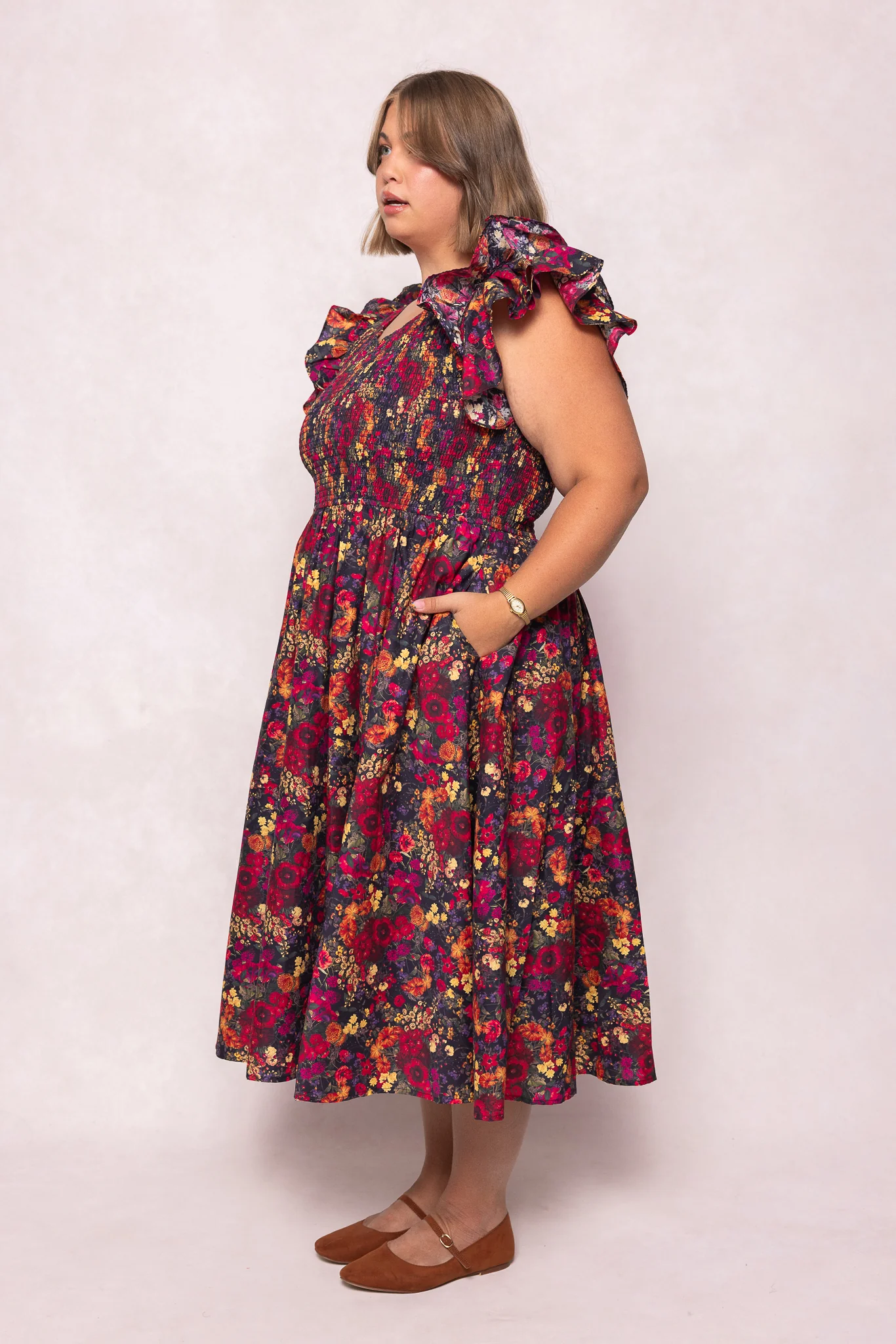 Hattie Dress in Night Garden - Image 7