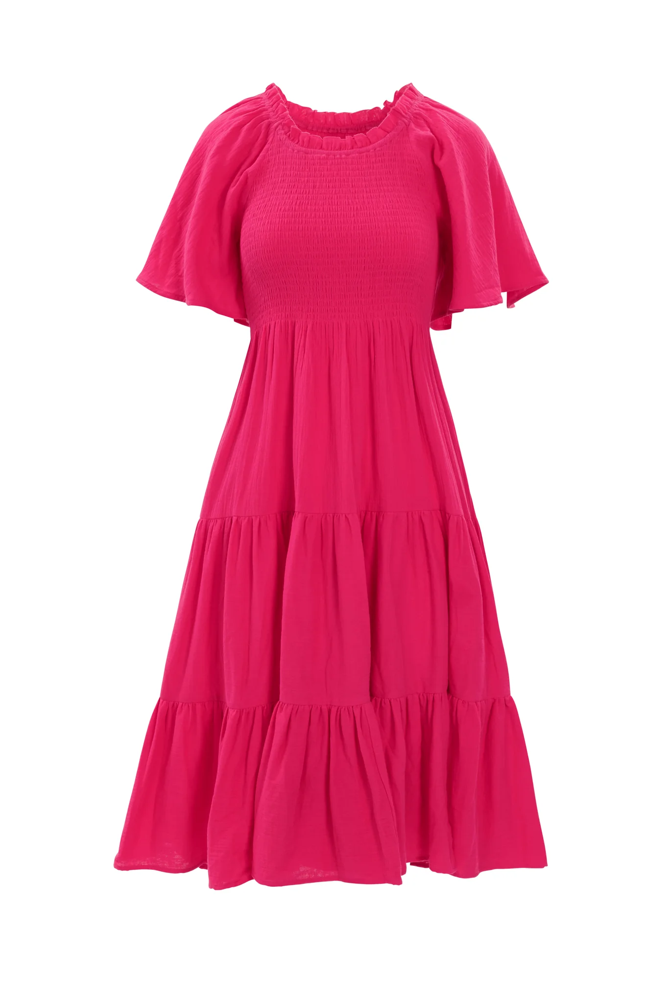 Jovie Midi Dress in Hot Pink - Image 6