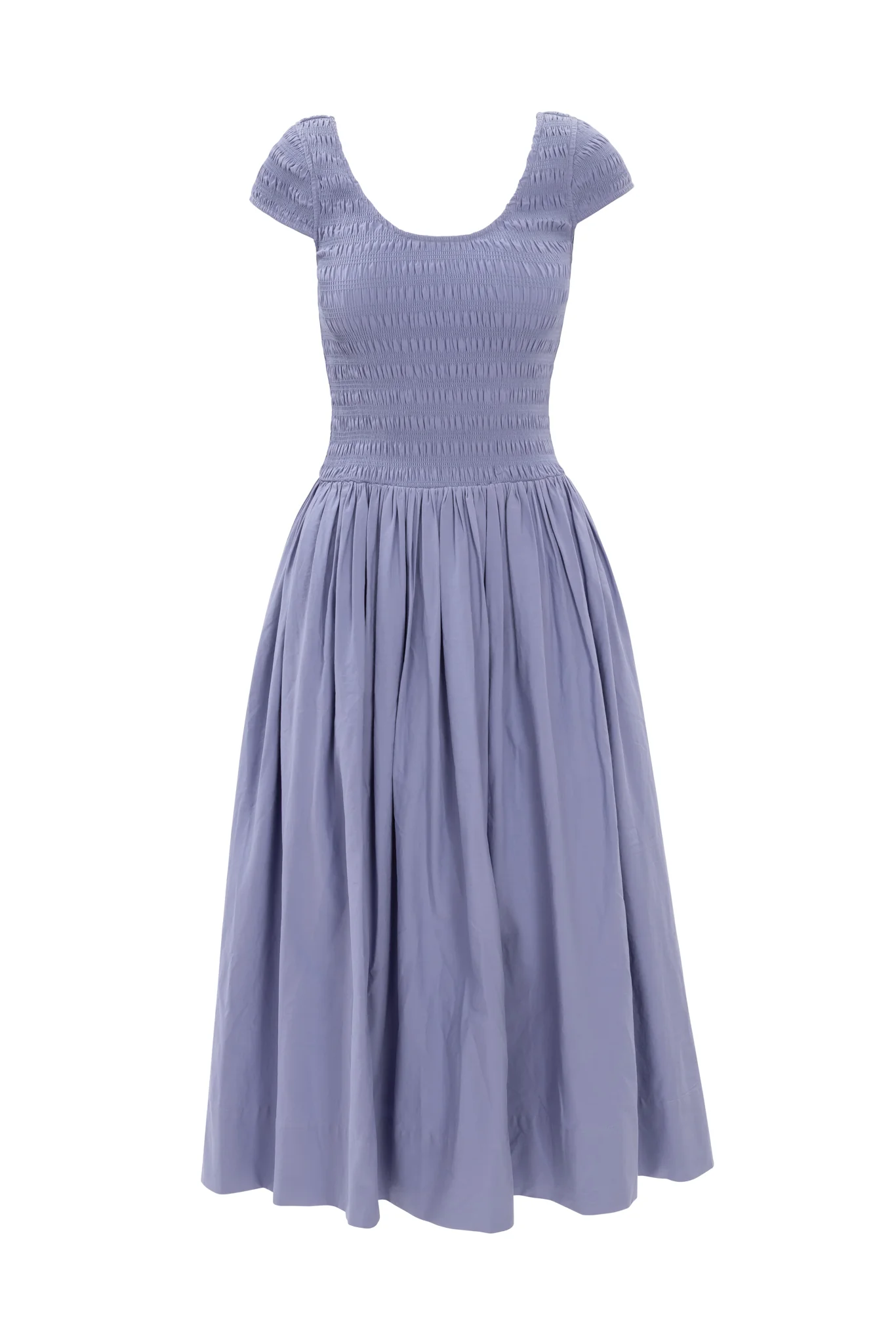 Marlow Cap Sleeve Dress in Blue - Image 6