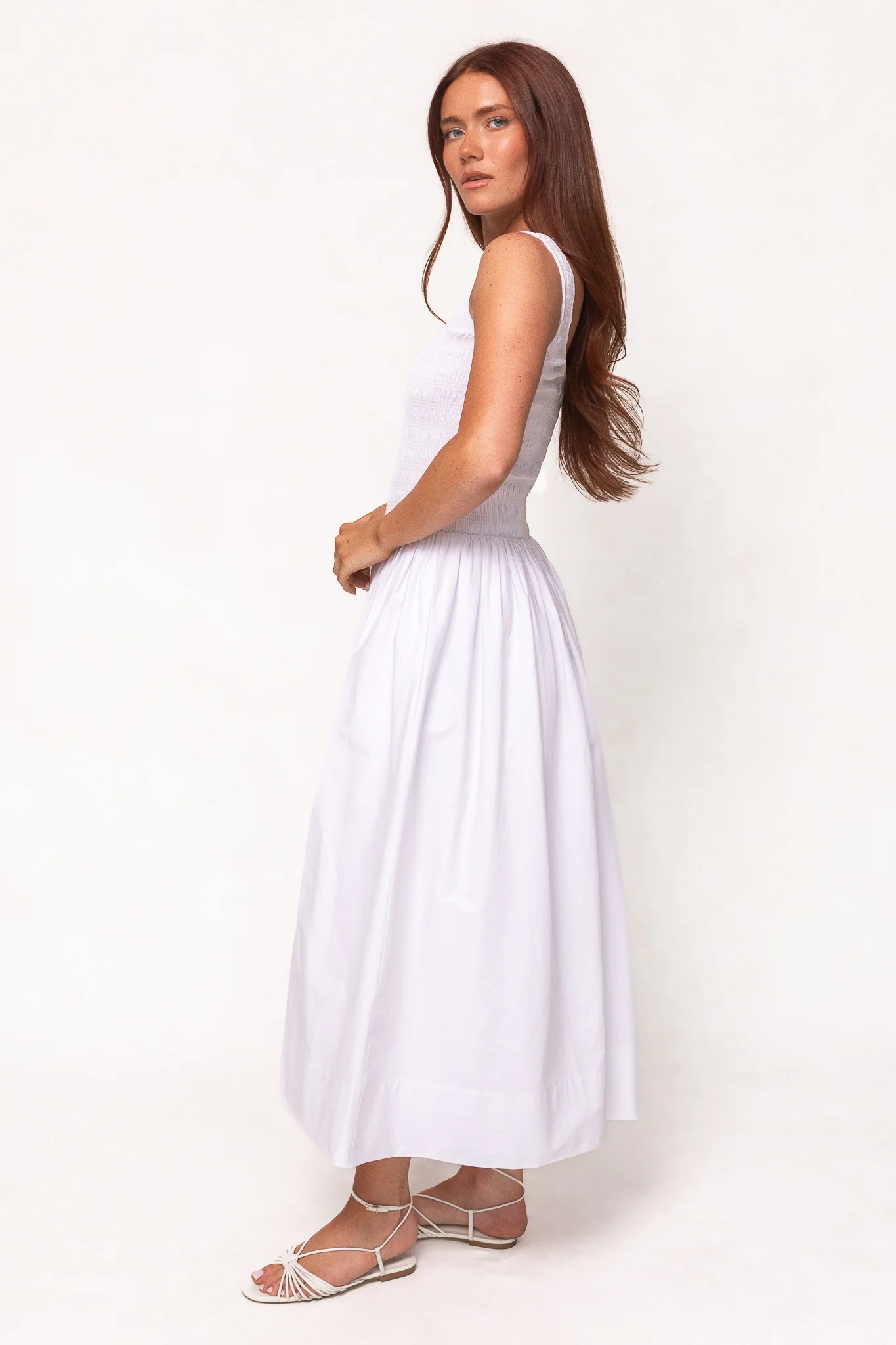 Marlow Dress in White - Image 3