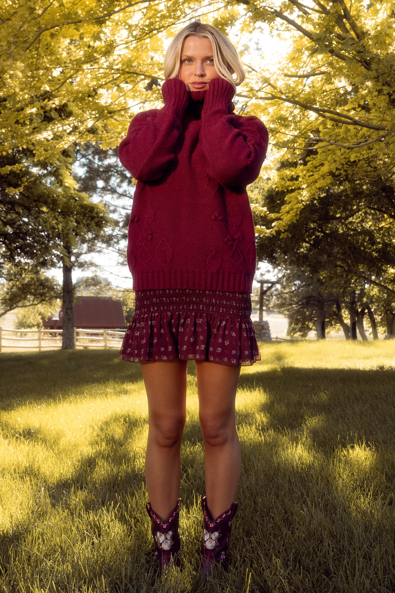 Megan Sweater in Burgundy - Image 4