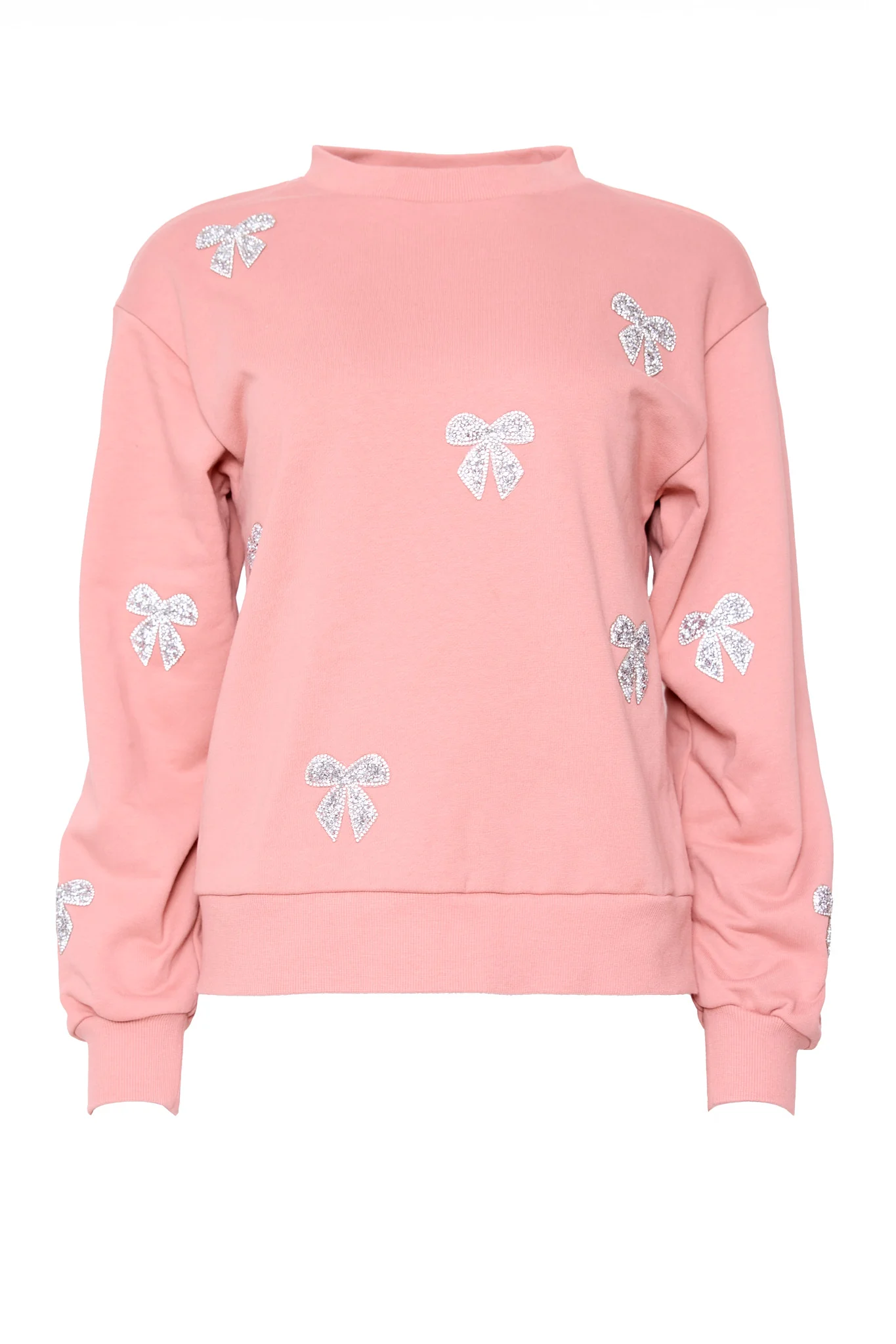 Micah Crew Neck Sweatshirt in Pink & Bows - Image 6