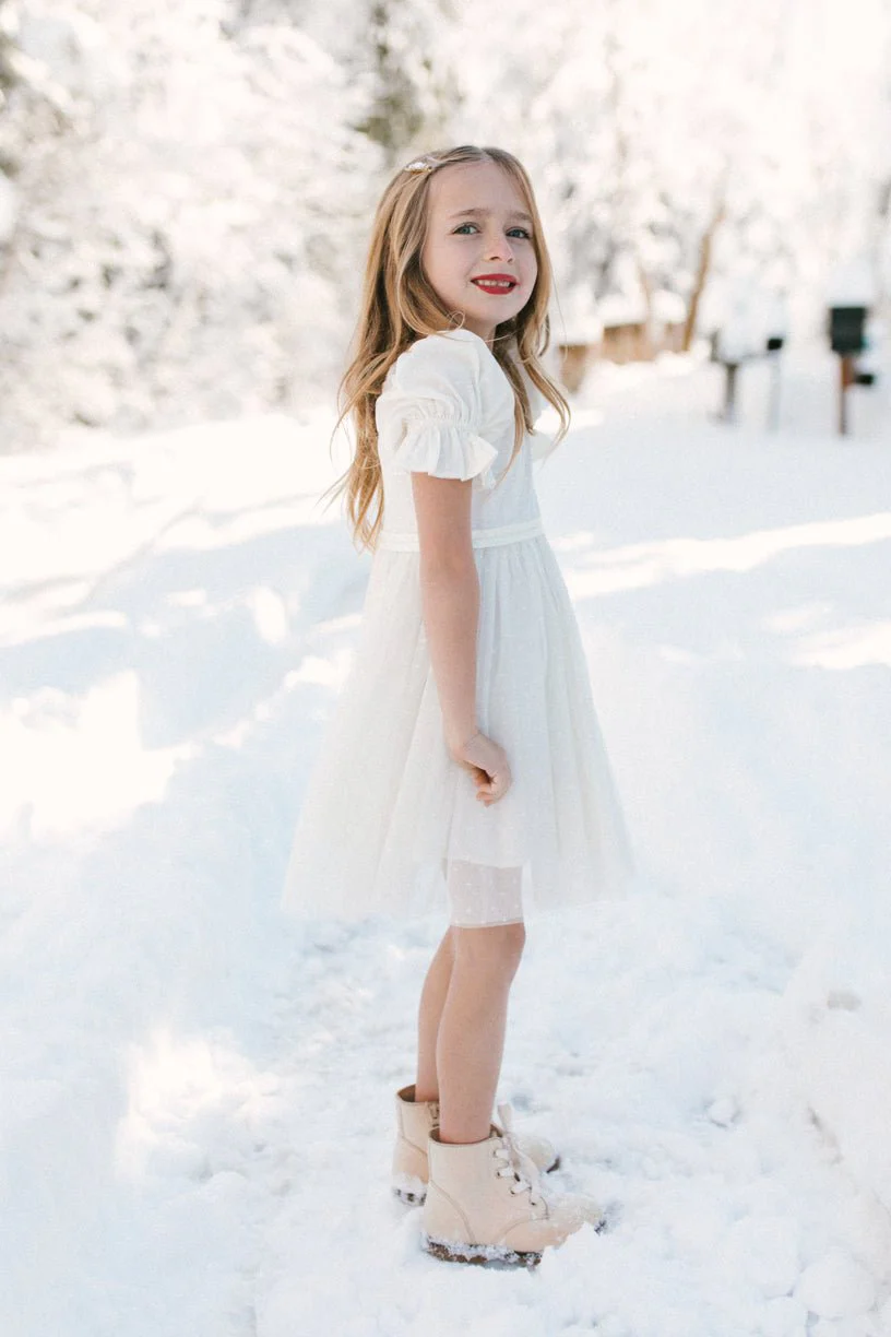 Mini Ballerina Dress in White - Image 3