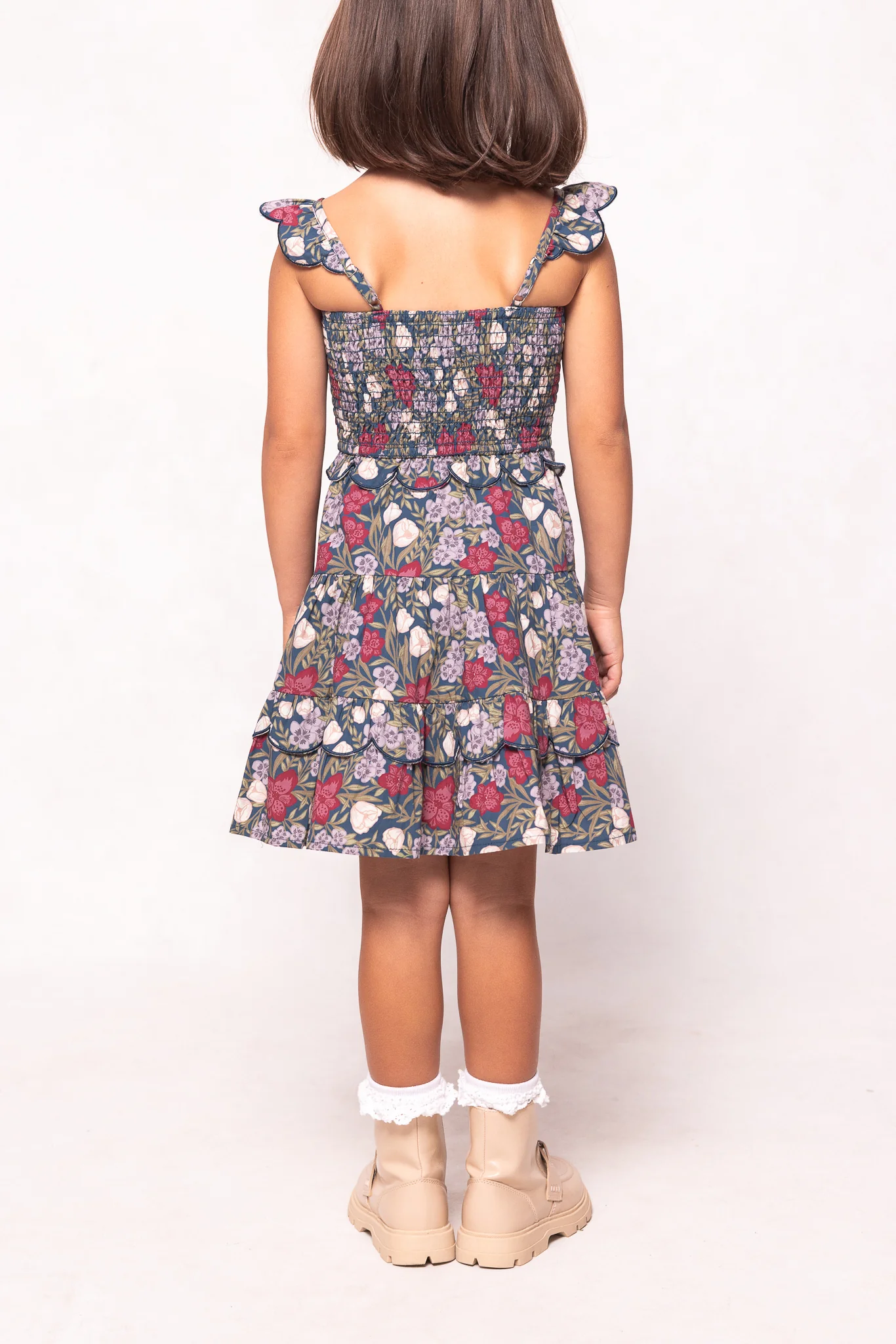 Mini Blossom Dress in Navy Meadow - Image 5
