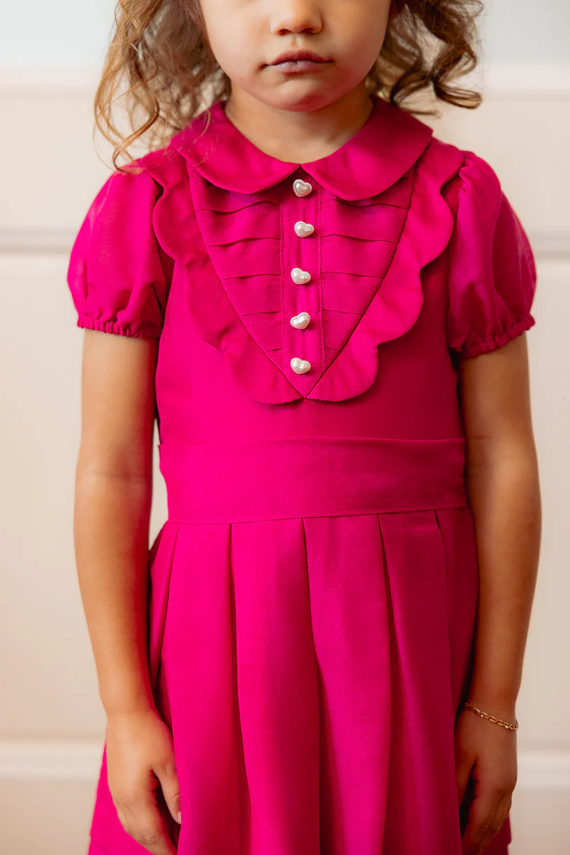 Mini Cassian Dress in Hot Pink - Image 4