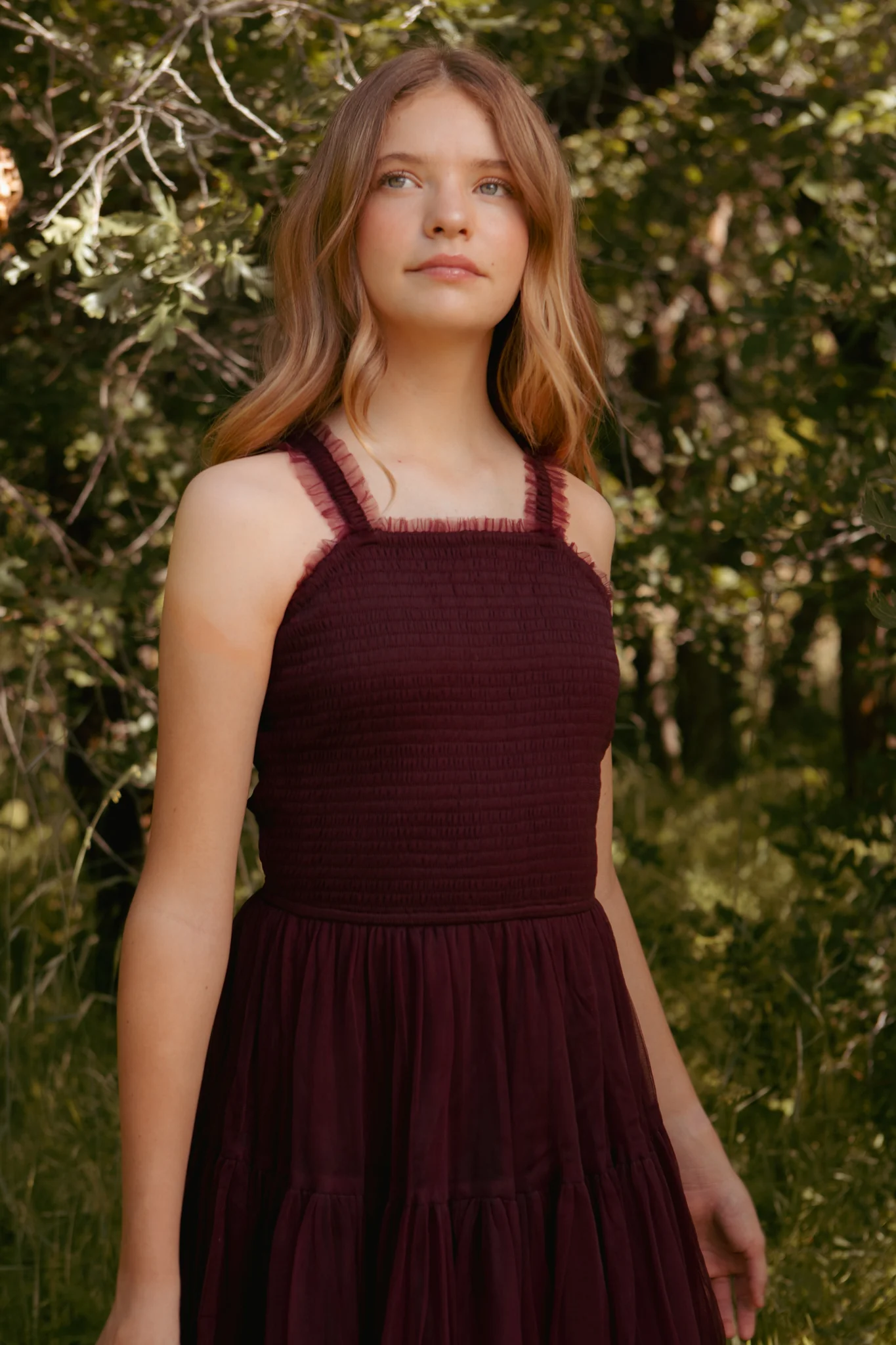 Mini Destiny Dress in Burgundy - Image 4