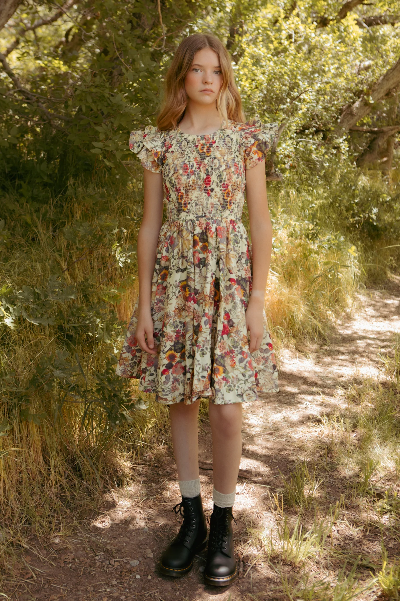 Mini Hattie Dress in Rose Vine - Image 3