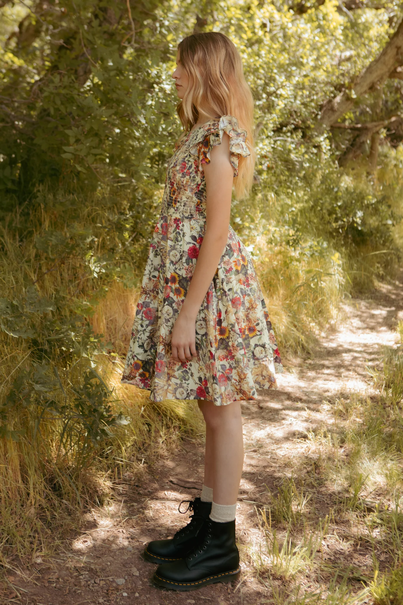 Mini Hattie Dress in Rose Vine - Image 5