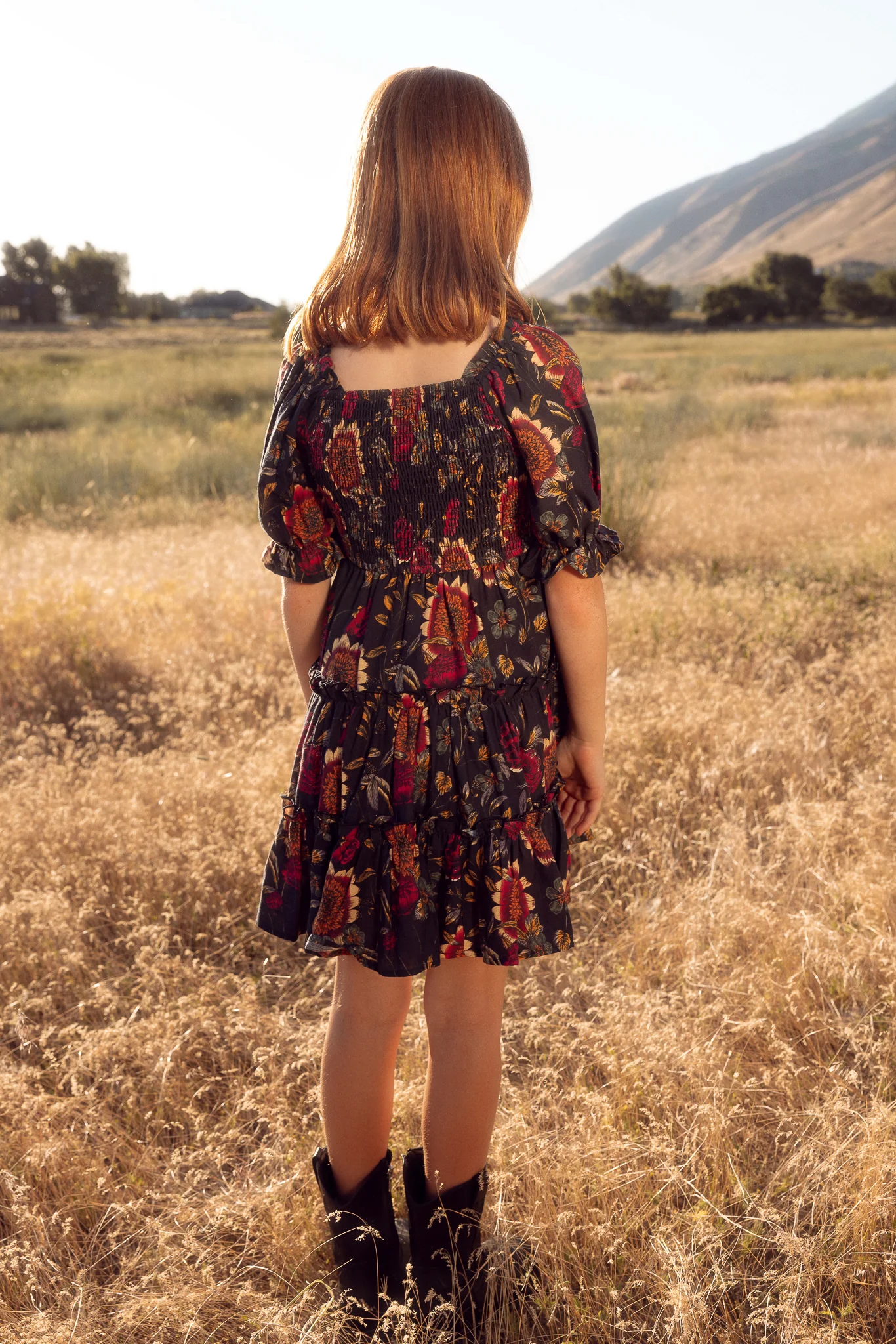 Mini Madeline Dress in Moody Sunflower - Image 4