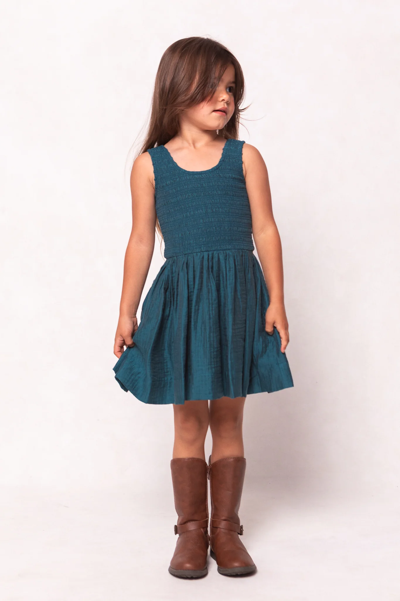 Mini Marlow Dress in Teal - Image 3