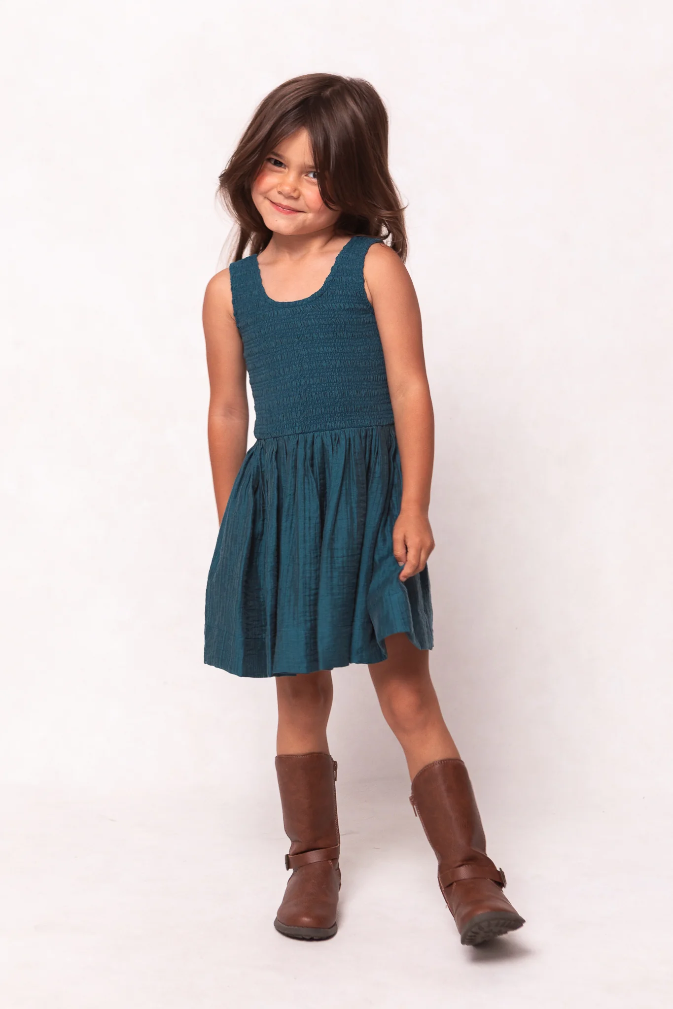 Mini Marlow Dress in Teal - Image 4