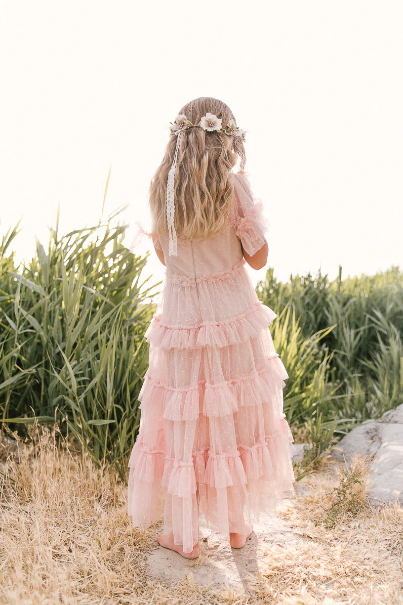 Mini Whimsical Maxi Dress in Blush - Image 3