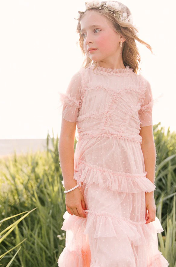 Mini Whimsical Maxi Dress in Blush - Image 4