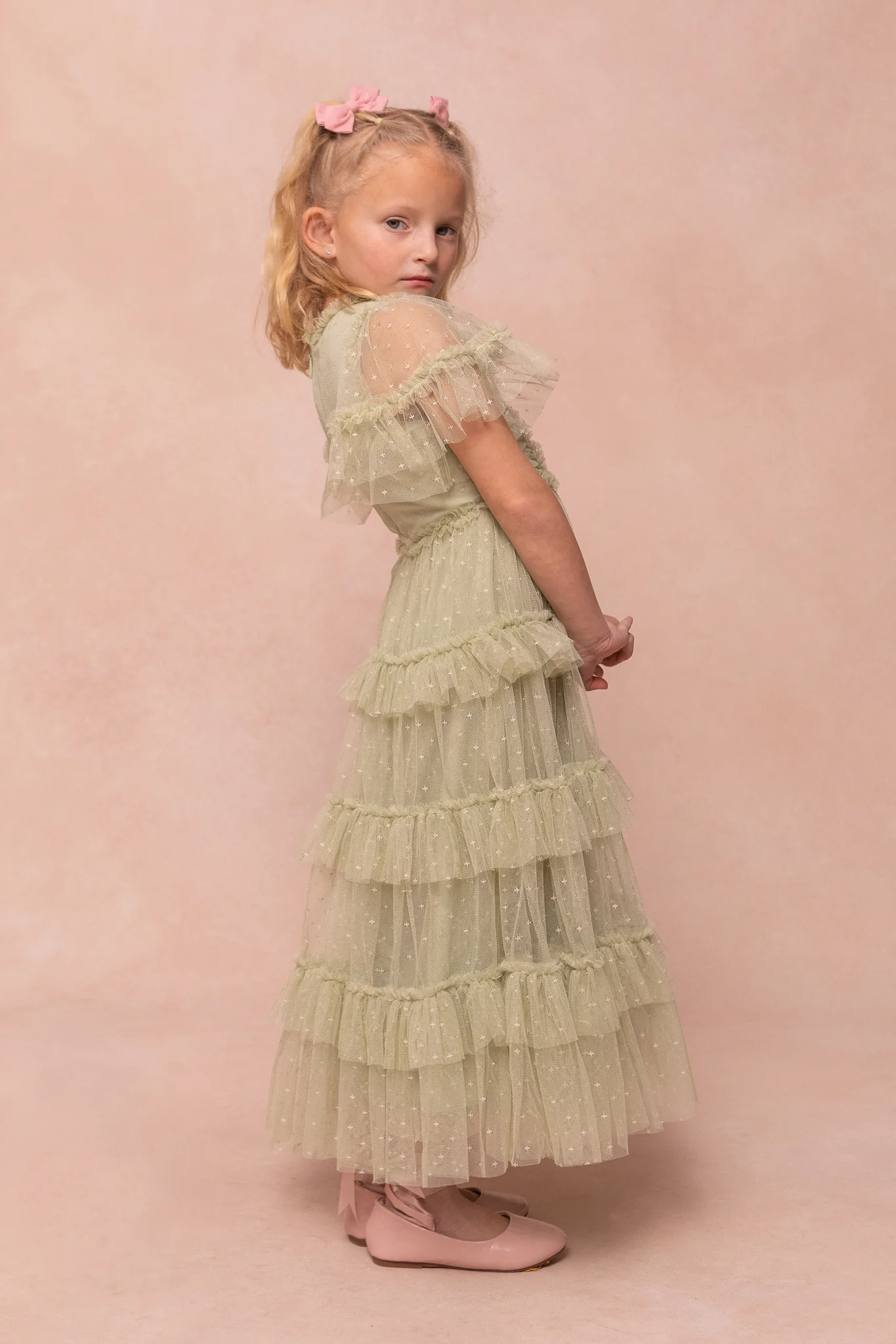 Mini Whimsical Maxi Dress in Sage - Image 4