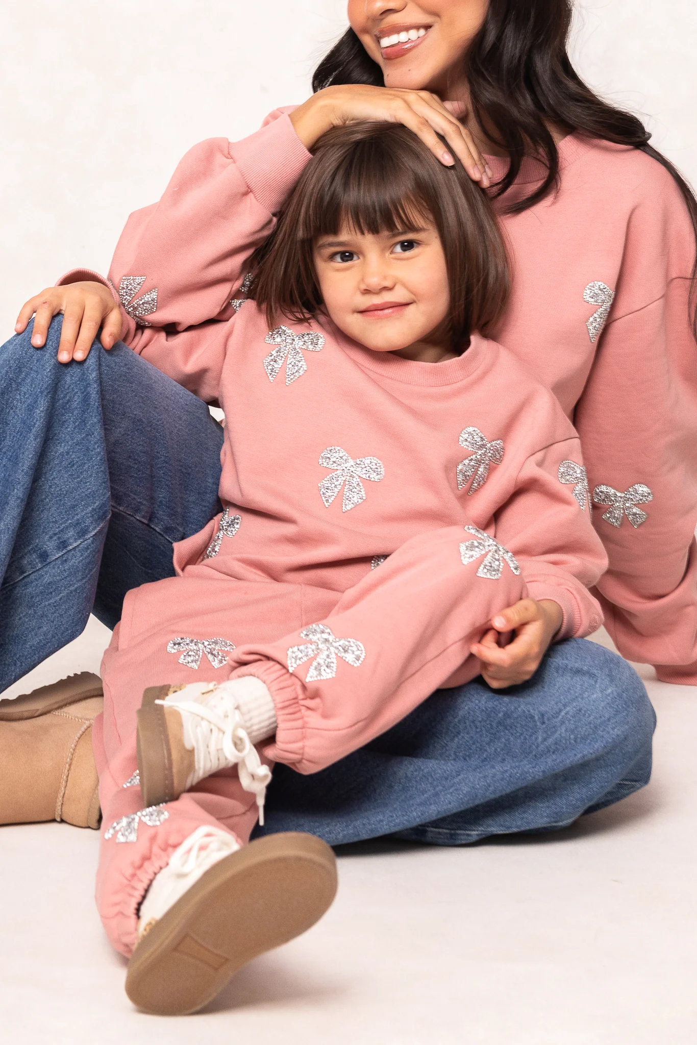 Mini Micah Jogger Sweatpants in Pink - Image 4