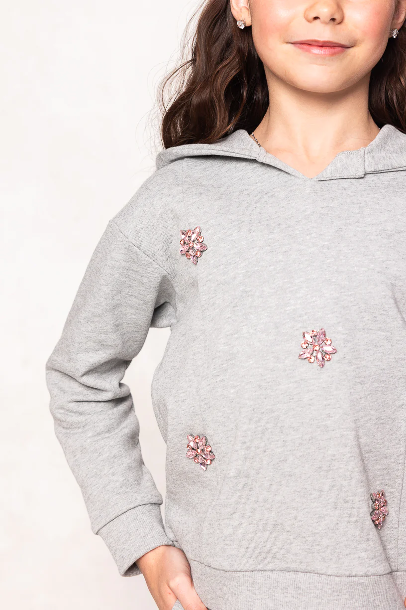 Mini Skylar Hoodie in Heather Gray - Image 4