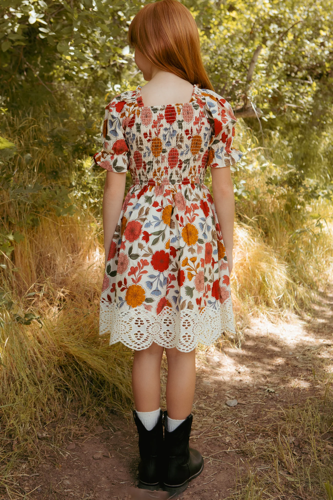 Mini Teagan Dress in Sepia Flower - Image 5