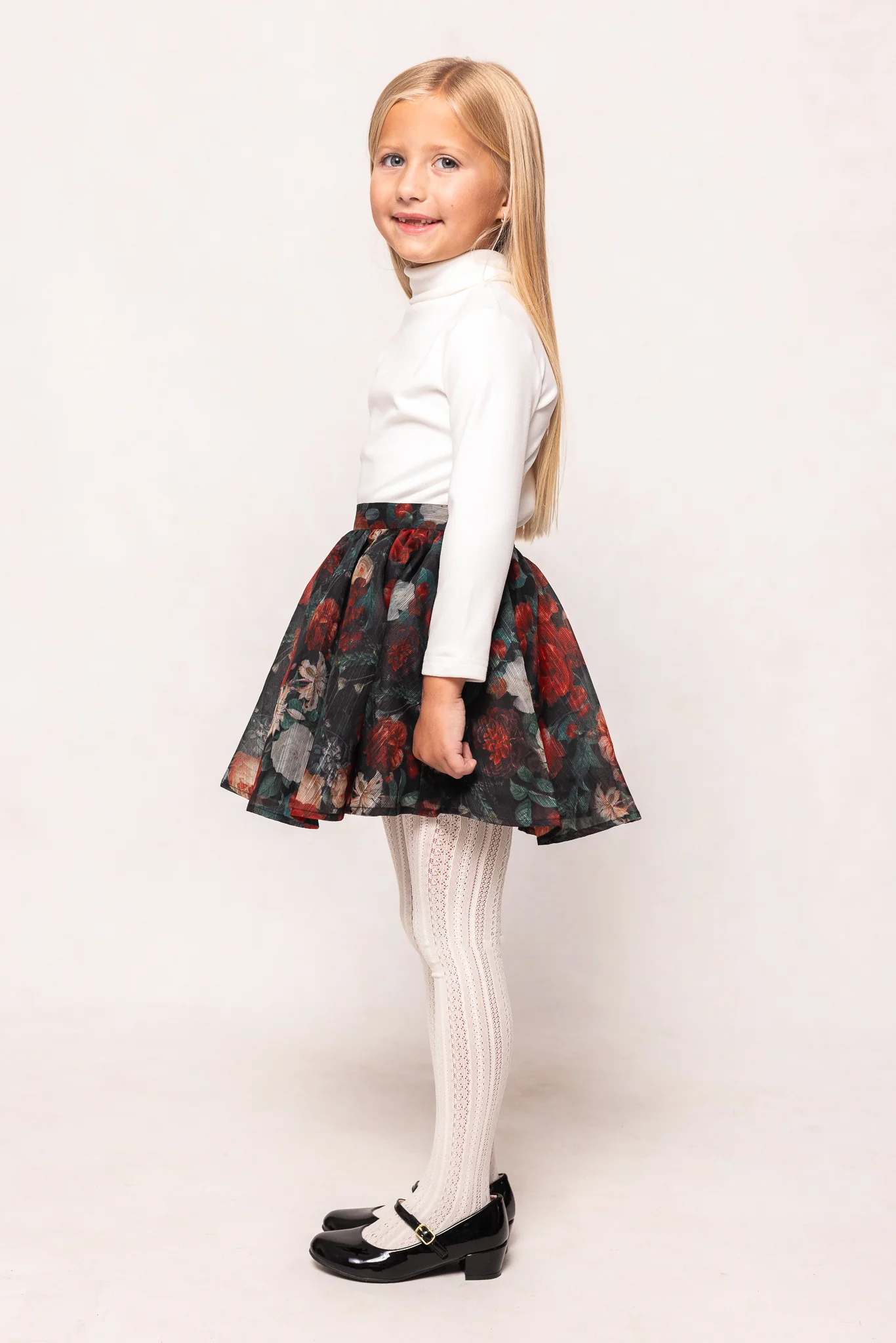 Mini Vanessa Skirt in Midnight Roses - Image 5
