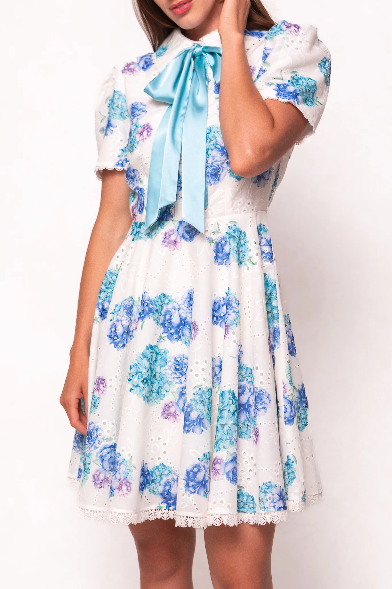 Penny Dress in Blue Floral - Image 4