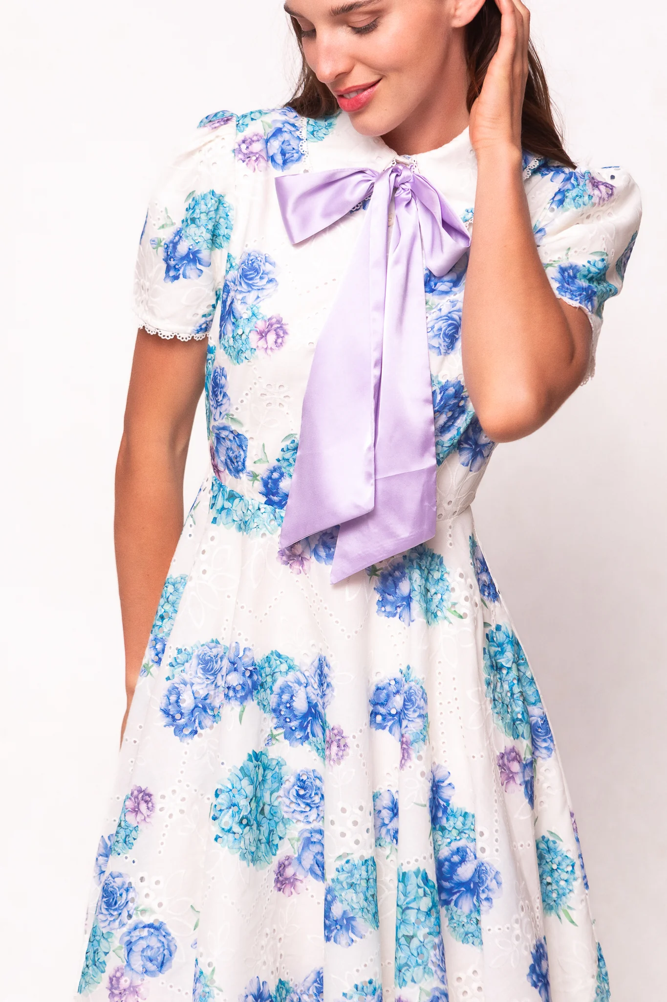 Penny Dress in Blue Floral - Image 6