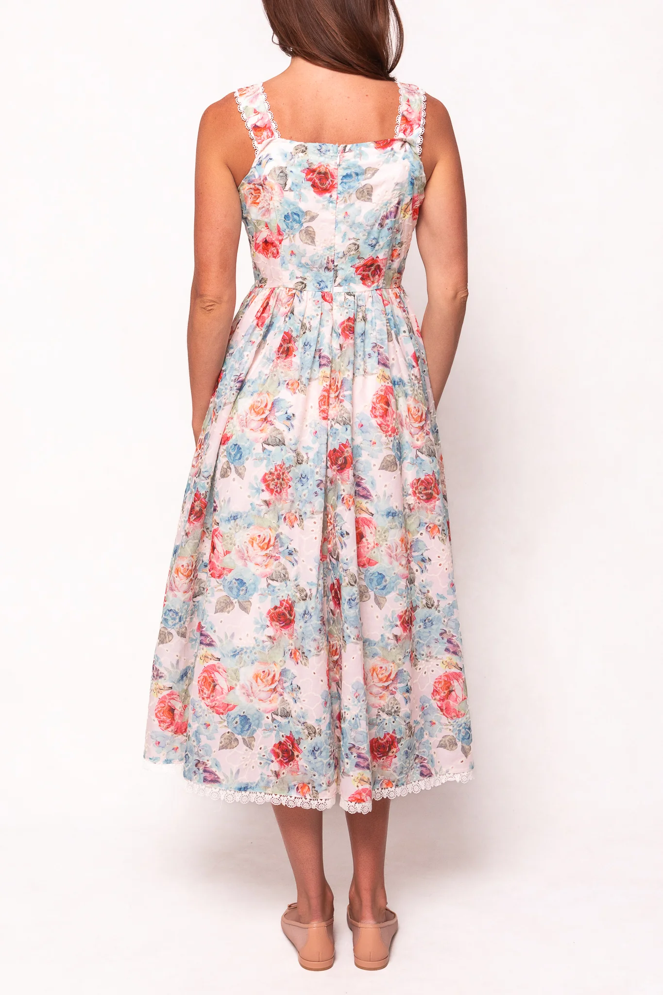 Penny Tank Midi Dress in Multicolor Floral - Image 5