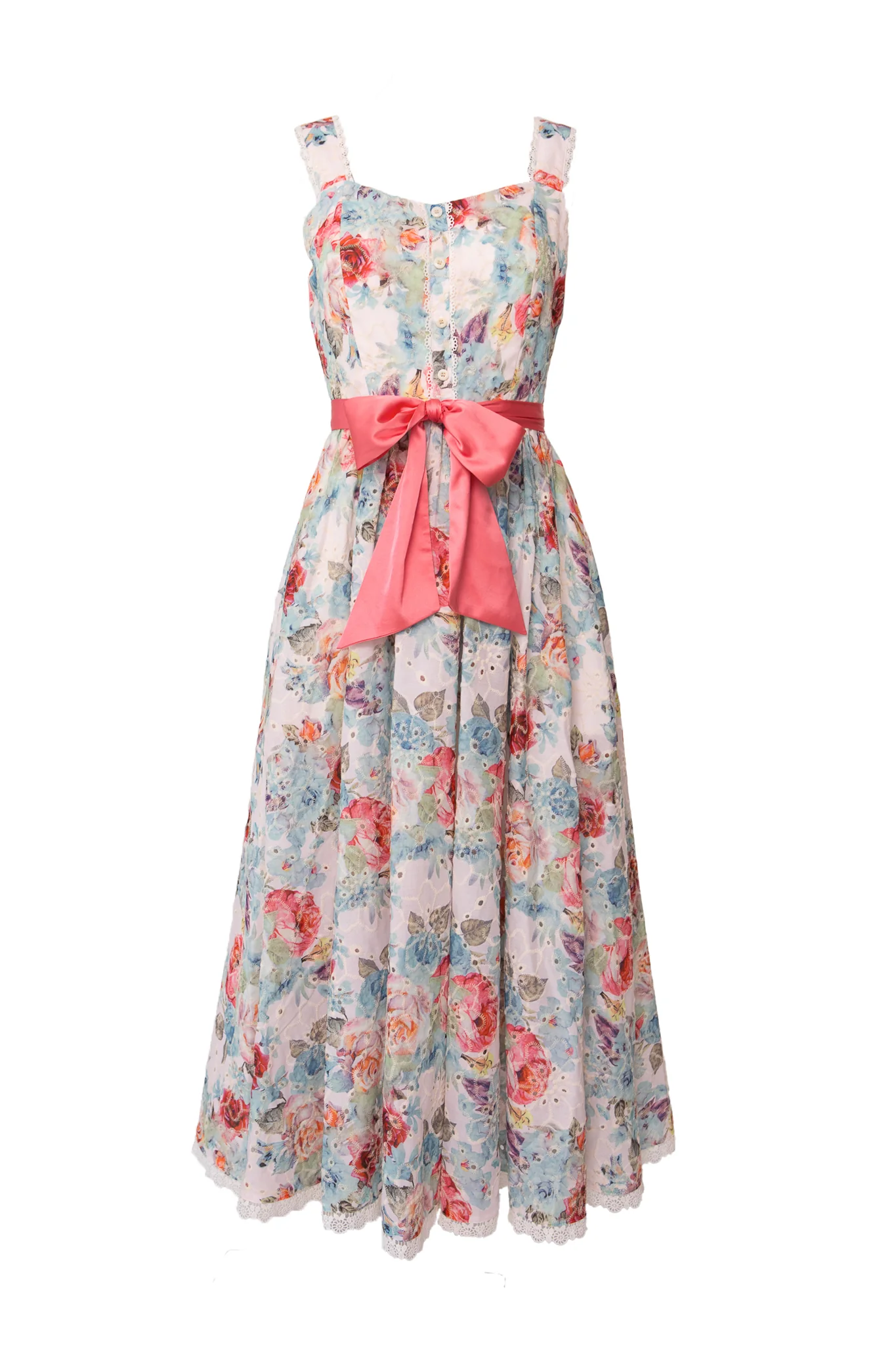 Penny Tank Midi Dress in Multicolor Floral - Image 7